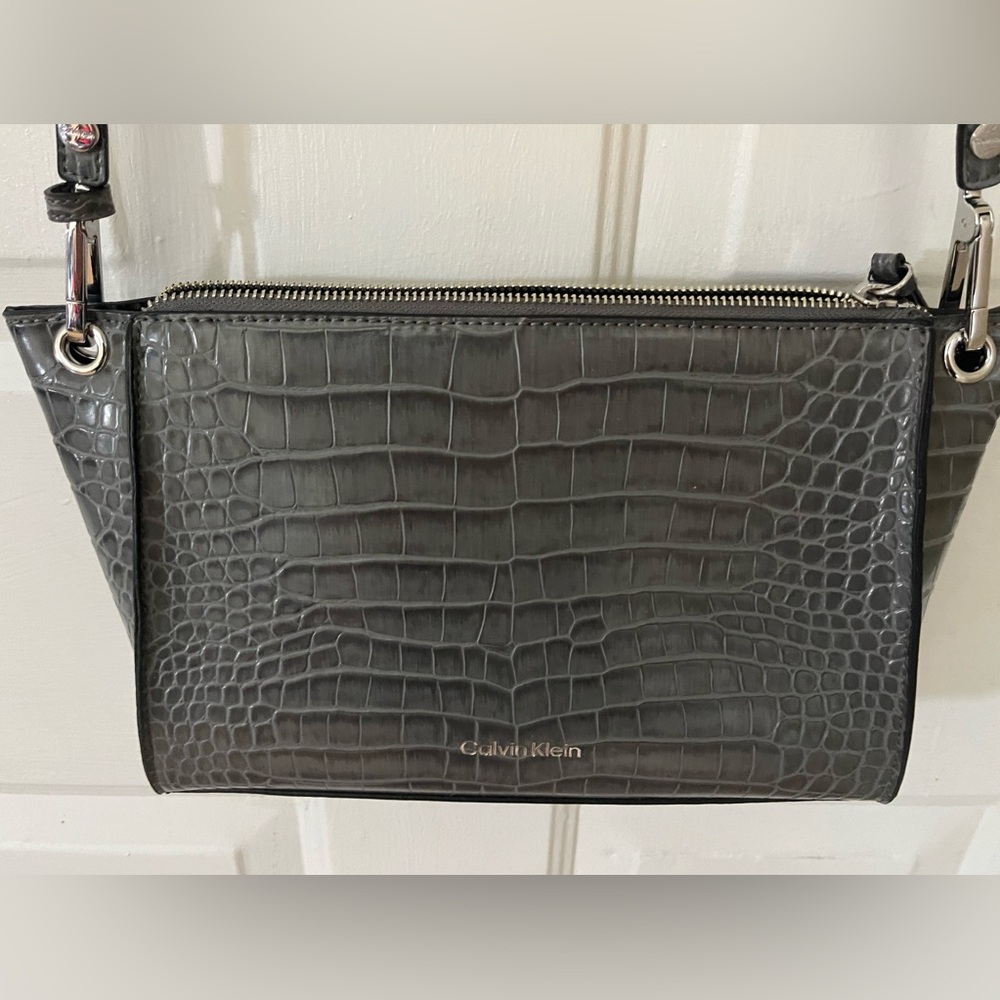 Calvin Klein Grey Crossbody Adjustable Shoulder Bag